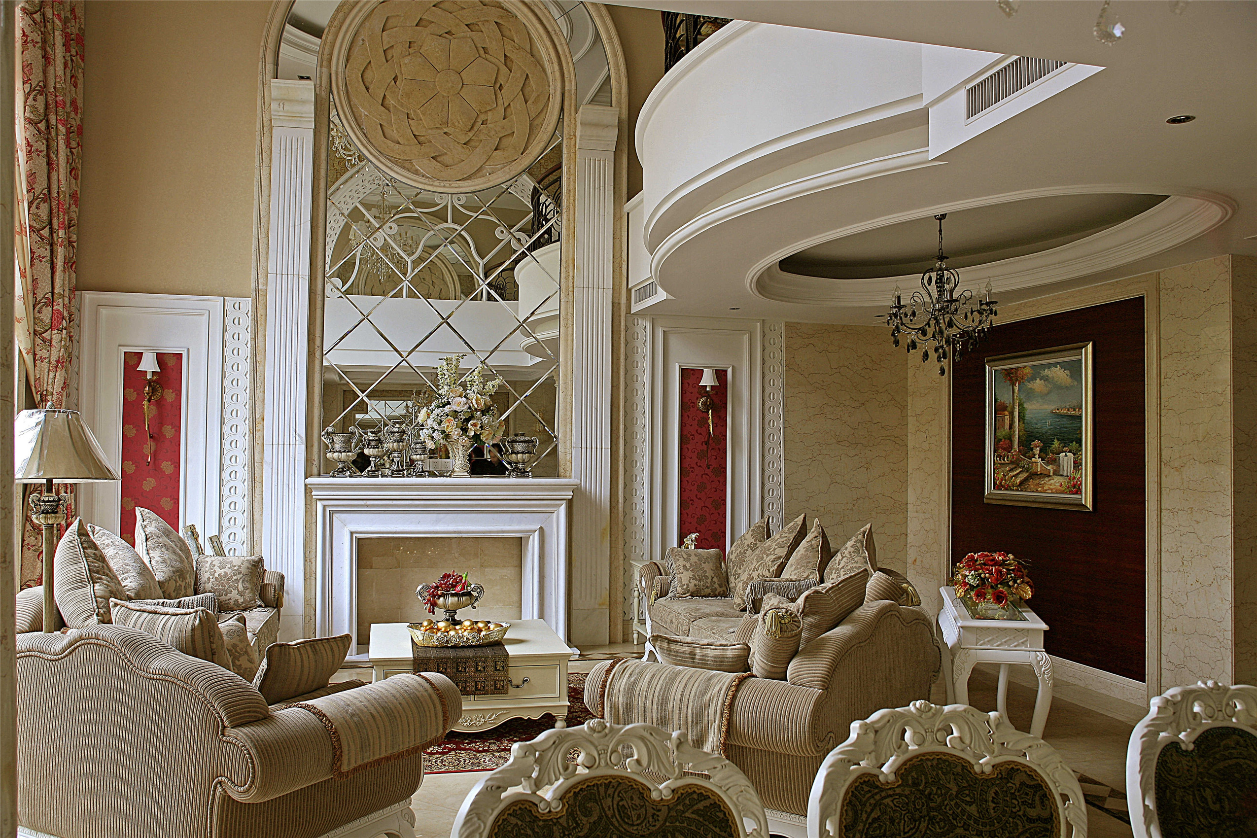 歐美風情六居室770平米50萬-九章別墅裝修案例-北京房天下家居裝修網