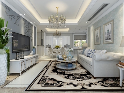 北京國貿天悅現代簡約三居室裝修效果圖_110平米16萬裝修設計案例