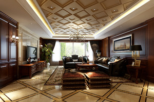 115平米普通戶型歐式風格家裝裝修圖片設計-北京齊裝網裝修效果圖