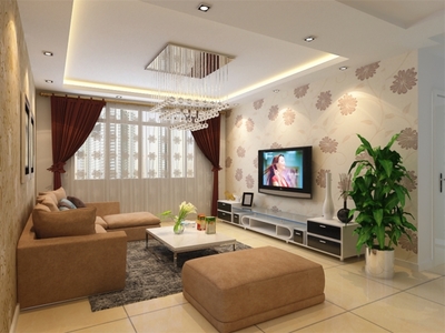 北京國耀上河城現代簡約三居室裝修效果圖_102平米4萬裝修設計案例