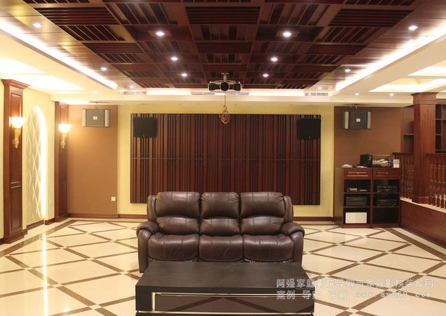 開放式家庭影院裝修設計案例欣賞 北京別墅影院裝修工程|阿強家庭影院導購網|家庭影院裝修設計|私人影院產品第一站